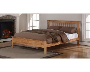 4ft Small Double Penter Oak finish wood, low foot end bed frame